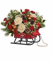 Teleflora's Joyful Sleigh Bouquet from Carl Johnsen Florist in Beaumont, TX